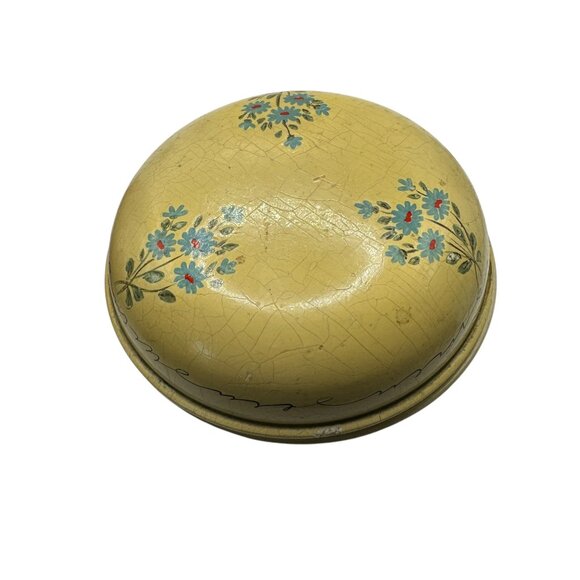 Vintage,  hand-carved Italian alabaster jewelry or trinket bowl dish flowers - Picture 1 of 9